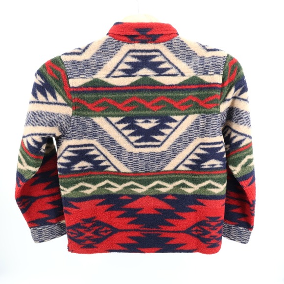Double RL RRL Ralph Lauren‎ Wool Fleece Aztec Southwestern Shirt Jacket Mens L - Picture 3 of 10